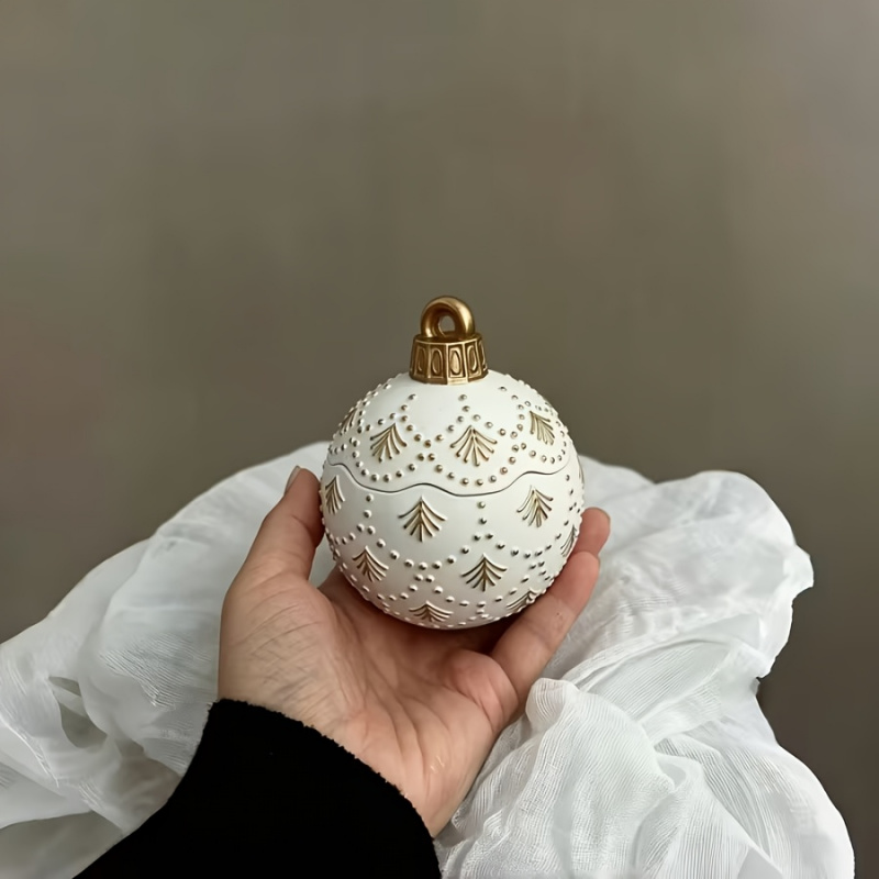 Soap Making Jar - 2026 Christmas Baubles Ball Silicone Molds