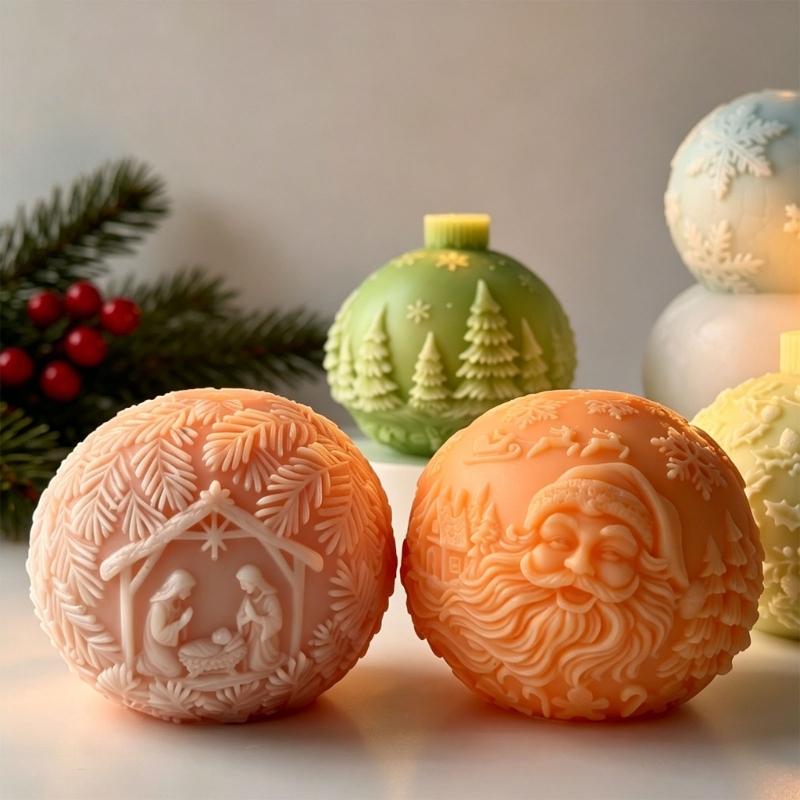 Soap Making Instructions - Christmas Crystal Ball Silicone Molds For
