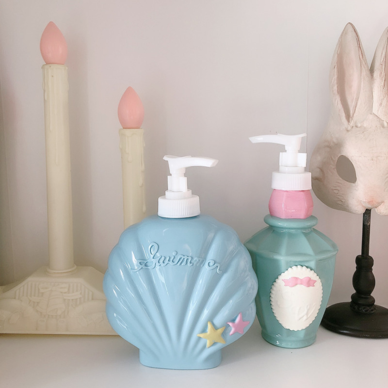 Soap Making Jar - 250/350ml Shell Shape Portable Pumping Soap