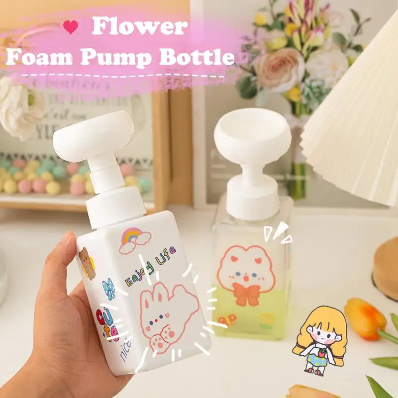 Soap Making Jar - 250/450ml Flower Shape Foam Pump Dispenser