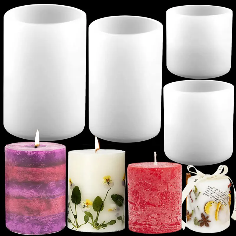 Soap Making Ideas - Cylinder Silicone Candle Molds Resin Mould