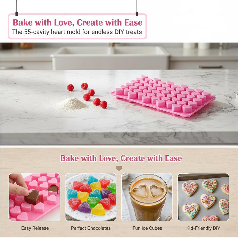 55 Grids Heart Silicone Cake M - Soap Making Gloves ulasan dan harga