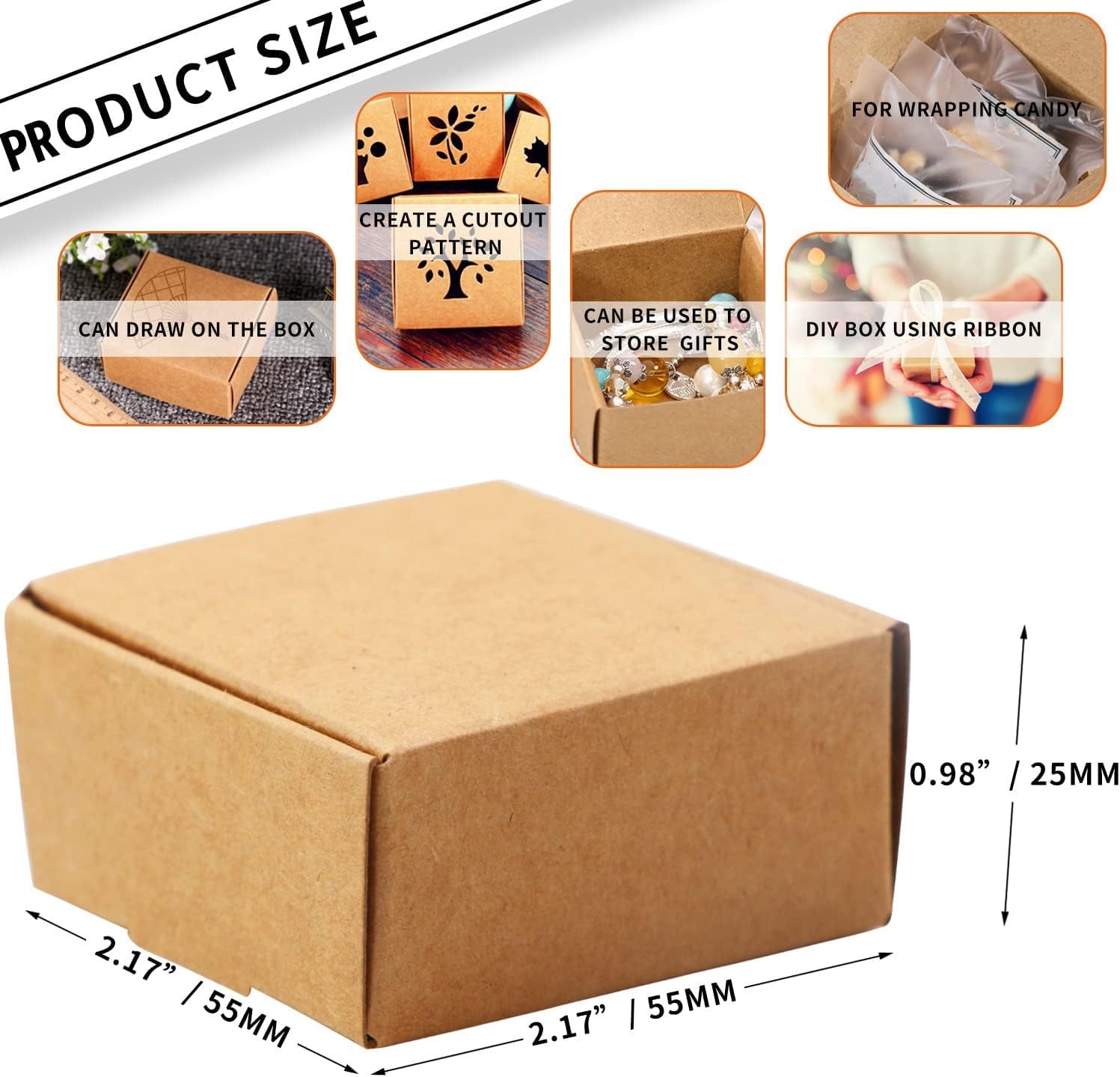 100PCS Paper Boxes Cardboard K - Kraft Soap Label ulasan dan harga
