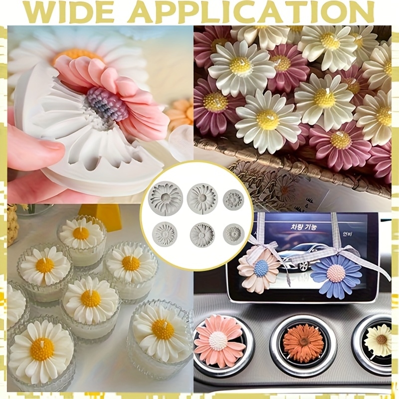 6 Pieces，Sunflower Daisy Silic - Soap Making Gloves ulasan dan harga