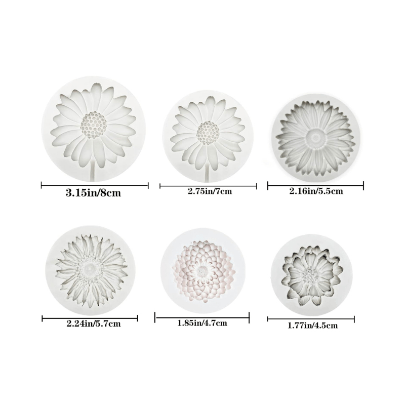 6 Pieces，Sunflower Daisy Silic - Soap Making Gloves ulasan dan harga