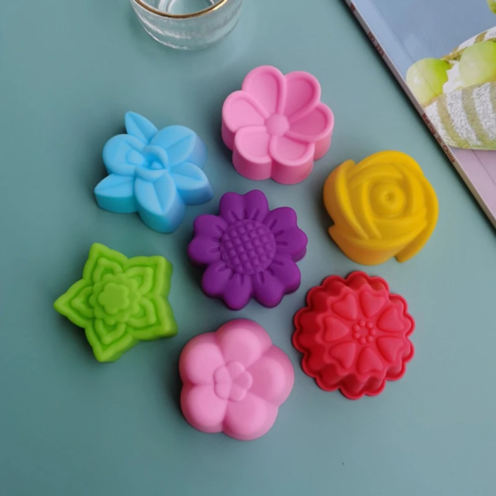 Cute 5cm Flower Silicone Cake  - Soap Making Gloves ulasan dan harga