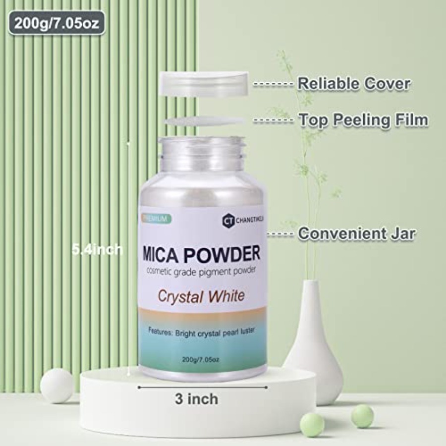 Mica Powder, 200g/7.05oz Large - Soap Making Jar ulasan dan harga