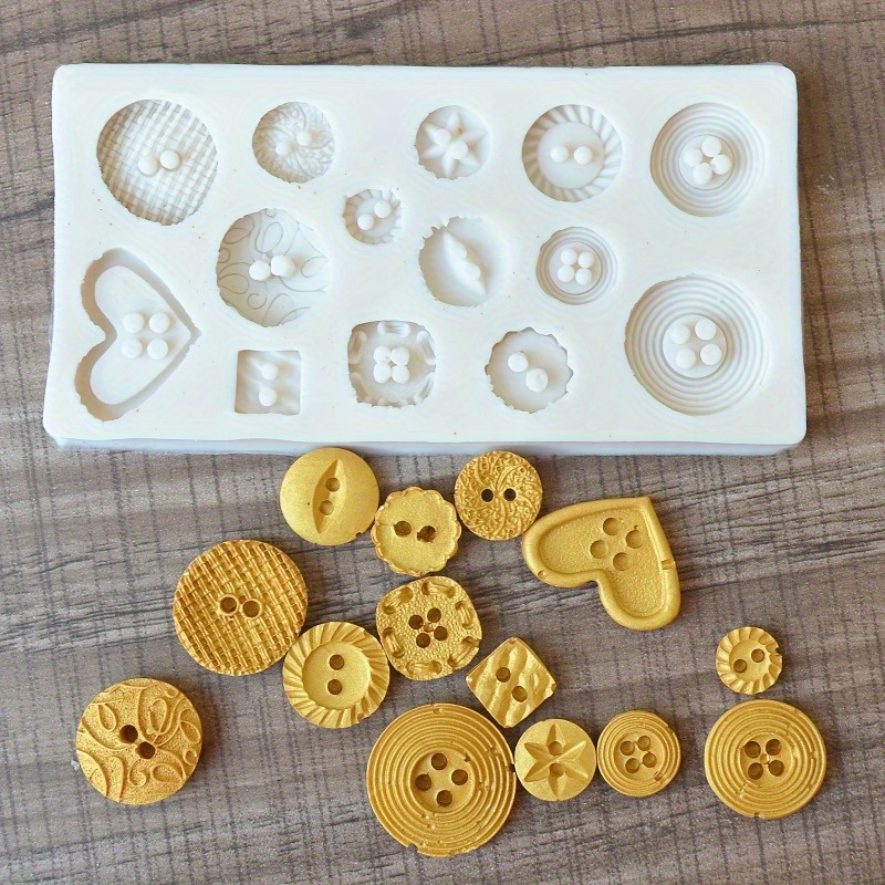 Buttons Shape Silicone Mold Si - Soap Making Gloves ulasan dan harga
