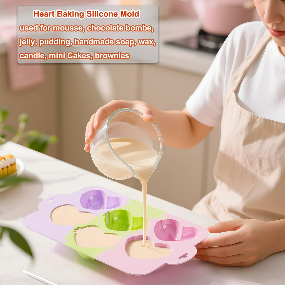 Heart Silicone Molds Chocolate - Soap Making Gloves ulasan dan harga