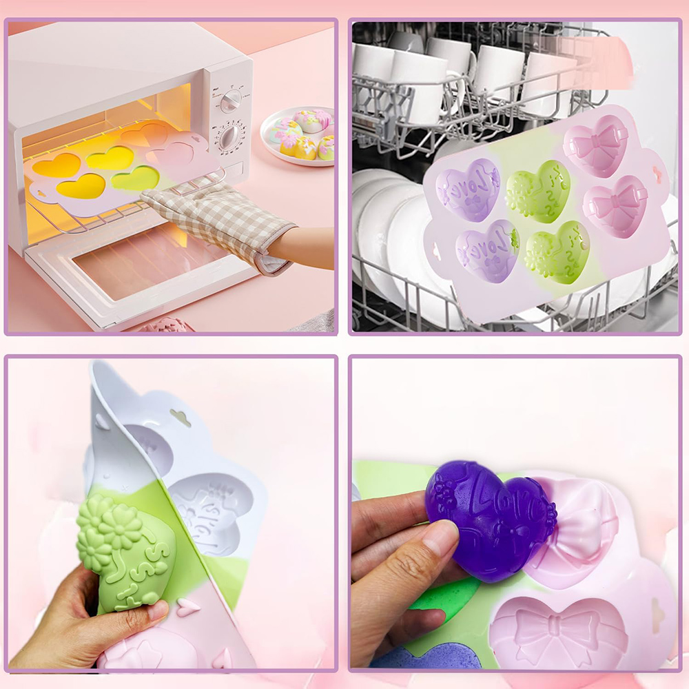 Heart Silicone Molds Chocolate - Soap Making Gloves ulasan dan harga