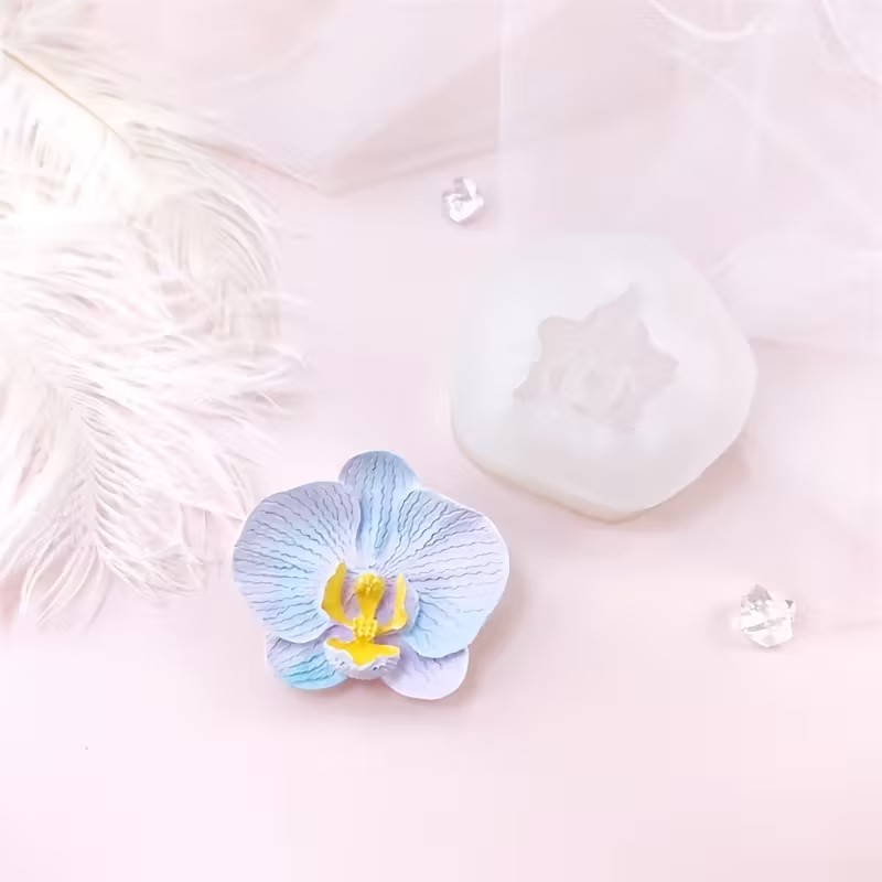 3D Butterfly Orchid Silicone C - Soap Making Jar ulasan dan harga
