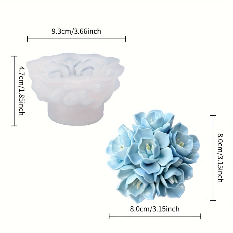 1 Hydrangea Candle Silicone Mo - Soap Making Ideas ulasan dan harga
