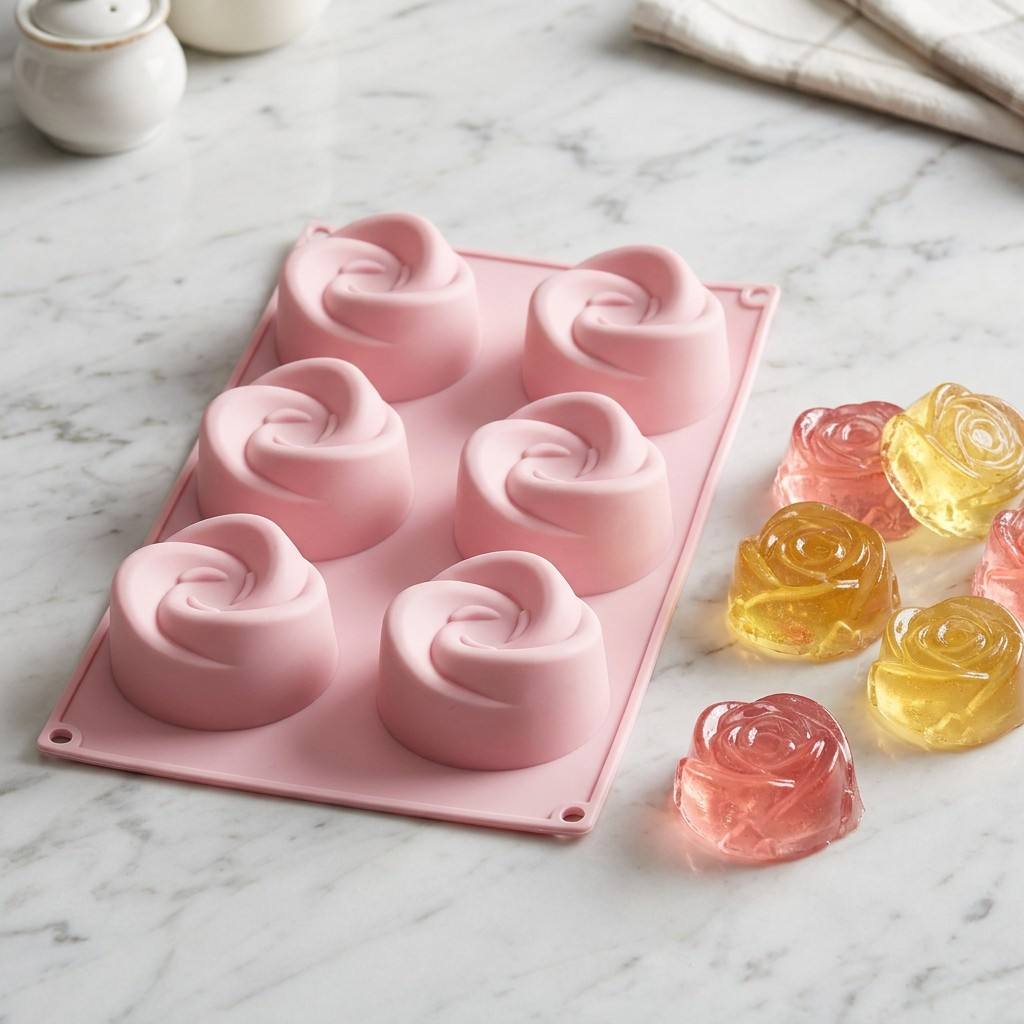 Food Grade 6-Cavity Rose Flowe - Soap Making Gloves ulasan dan harga