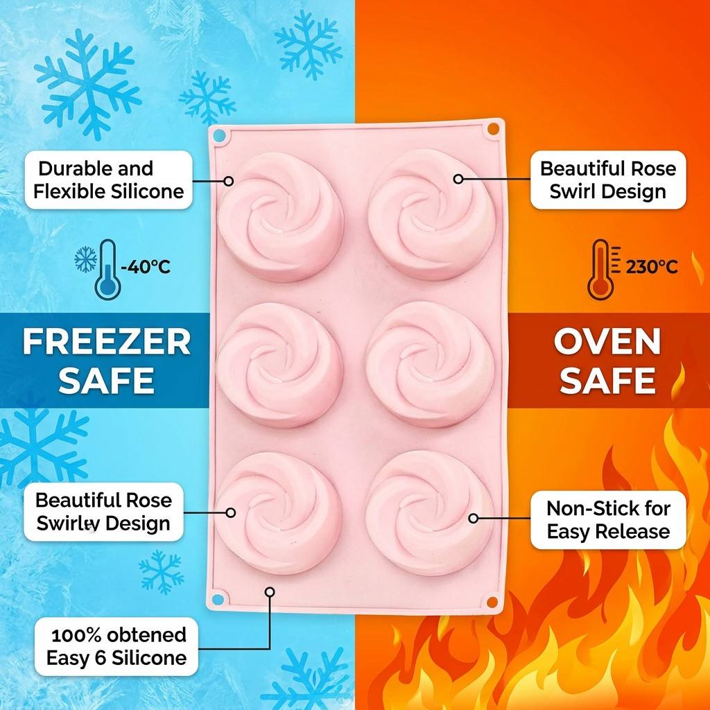 Food Grade 6-Cavity Rose Flowe - Soap Making Gloves ulasan dan harga