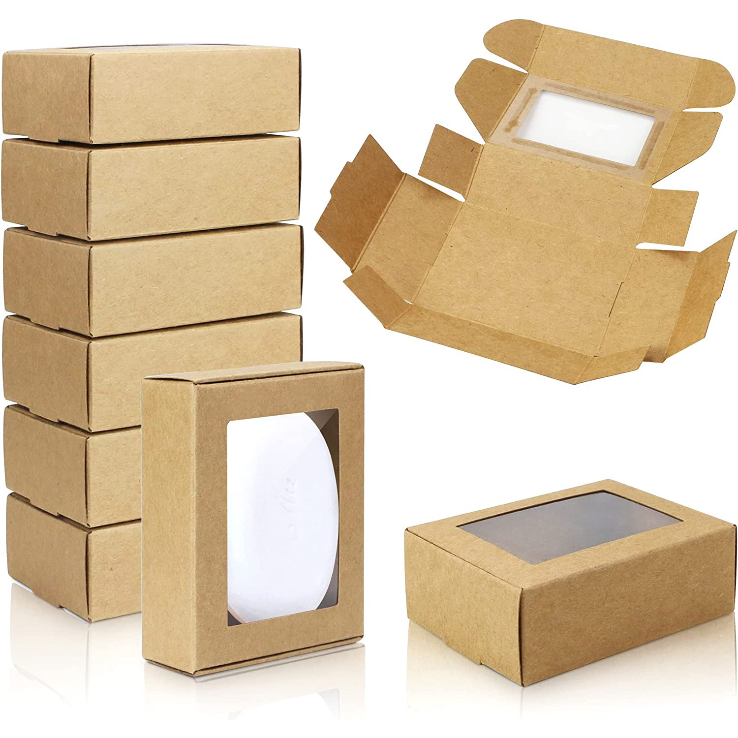 50Pcs Mini Kraft Paper Box wit - Kraft Soap Label ulasan dan harga