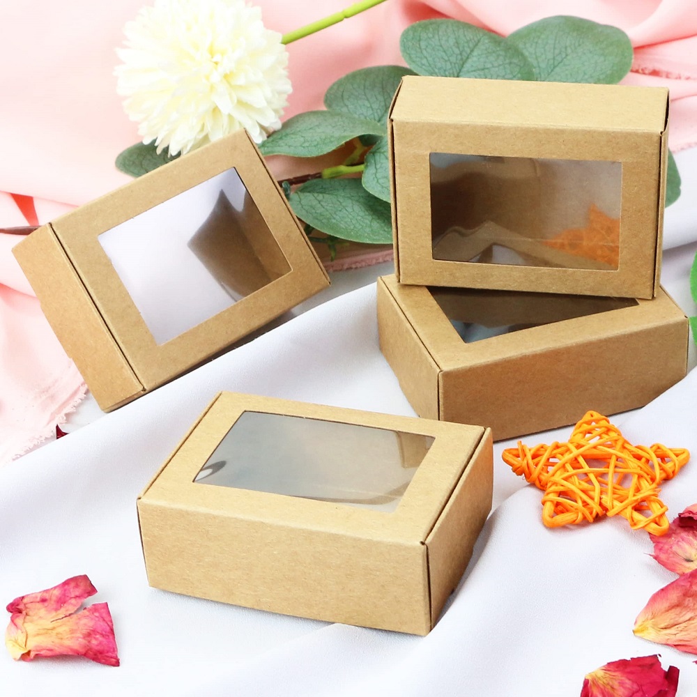 50Pcs Mini Kraft Paper Box wit - Kraft Soap Label ulasan dan harga