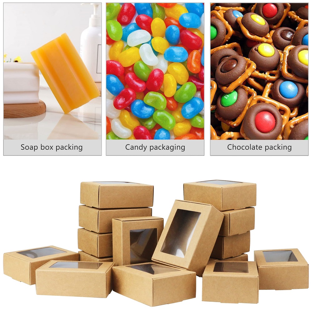50Pcs Mini Kraft Paper Box wit - Kraft Soap Label ulasan dan harga