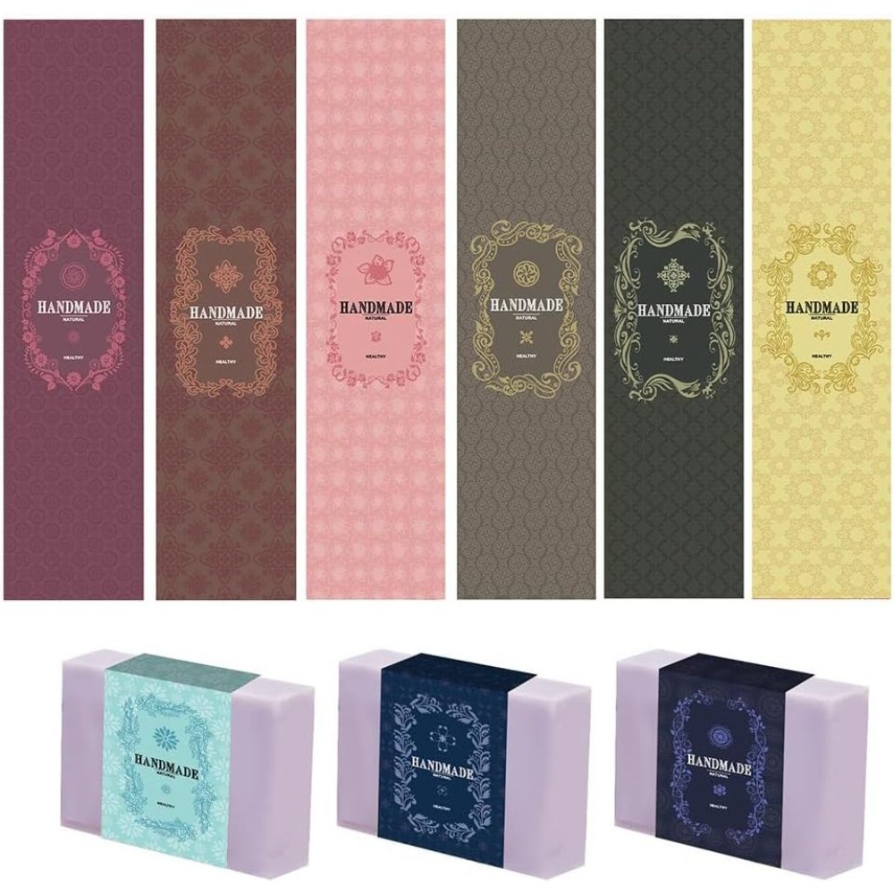 90PCS Handmade Wrap Label Tape - Kraft Soap Label ulasan dan harga