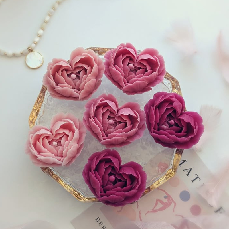 Heart Shape Flowers Handmade S - Soap Making Essentials ulasan dan harga